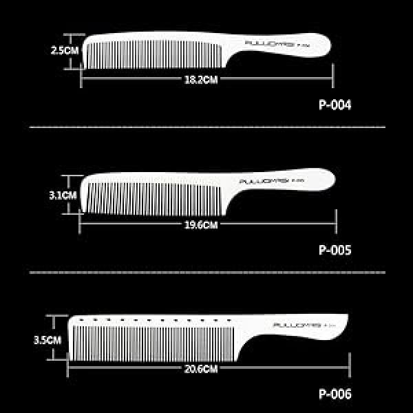 Product Introduction of sharonds White salon professional barber carbon comb heat-resistant anti-static hair comb set of 8 hairdressers preferred- Haircare Heatless 8