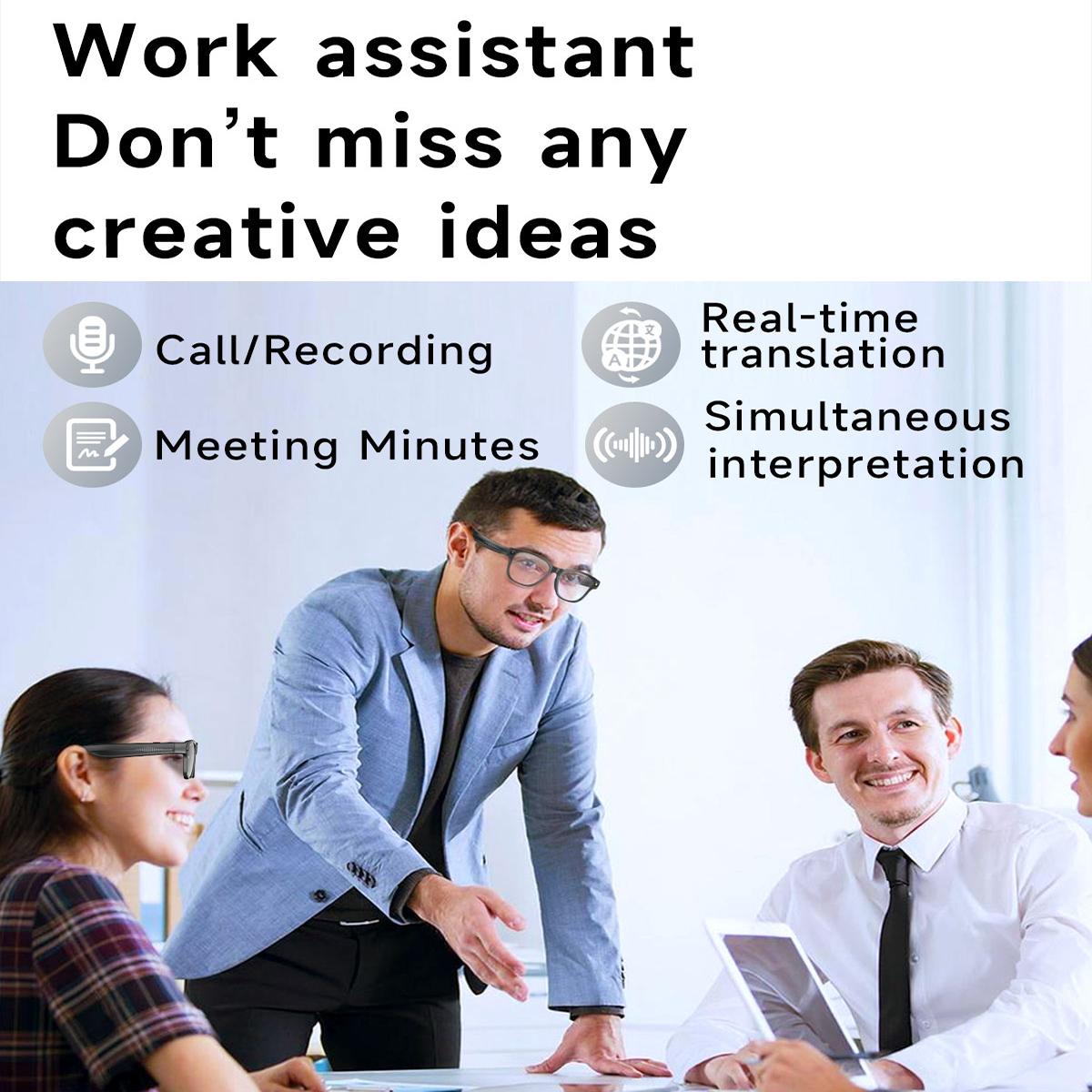 Smart Glasses Voice Assistant Translate Touch Control Recording Video 800W Camera Waterproof Bluetooth Call Smart Sunglasses - Image 3