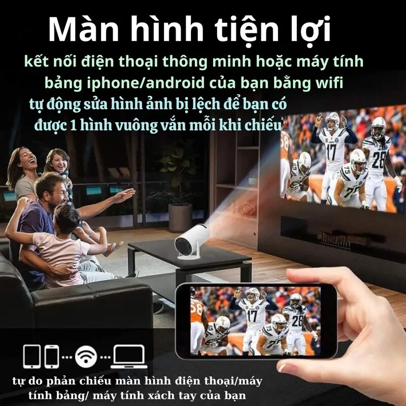 【Việt Nam】Máy chiếu HY300 4K Android 11 WiFi6 Double 260Si Allwinner BT5.0 1080P 1280*720p rạp chiếu phim ngoài trời gia Projector 3