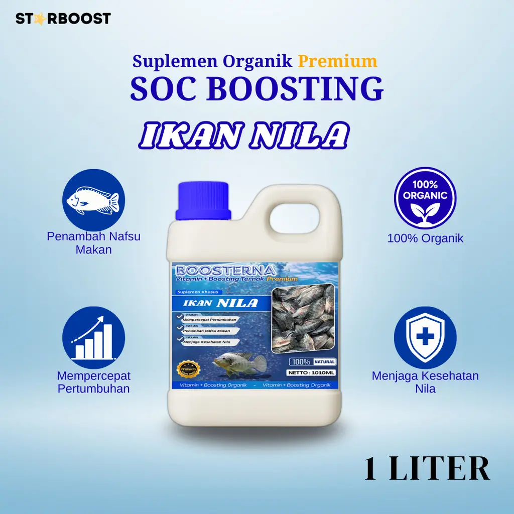 [COD] SOC BOOSTING IKAN NILA Premium, VITAMIN Ikan nila agar cepat ...