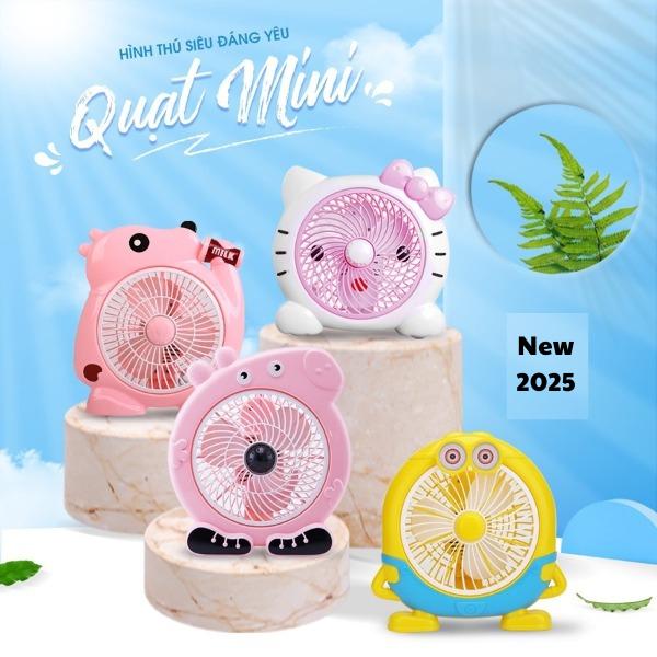 Quạt mini hình thú để bàn cắm điện 220v, Quạt mini cắm điện , Quạt văn phòng, quạt để bàn mini dễ thương