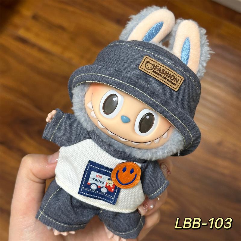 Product Introduction of Labubu Doll Clothes Vinyl Labubu 17cm Plush Toy Cute Dress-Up Casual Outfit Skirt Plush Toy Clothes 20