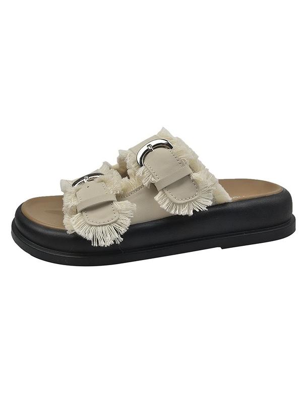 "Dép quai ngang tua rua YIBO siêu nhẹ Đón nhận sự thoải mái và phong cách cùng " FULLBOX-LAOỊ ĐẸP DéP GiàY Nữ Shoes Nhung Đồng 8