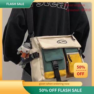 Beg Utusan, Gaya Bergaya, Uniseks, Fesyen, Beg Bahu Gaya Ins, Kapasiti Besar, Beg Galas Kecil, Beg Silang Gaya Kasual Jepun Bags Crossbody Selempang