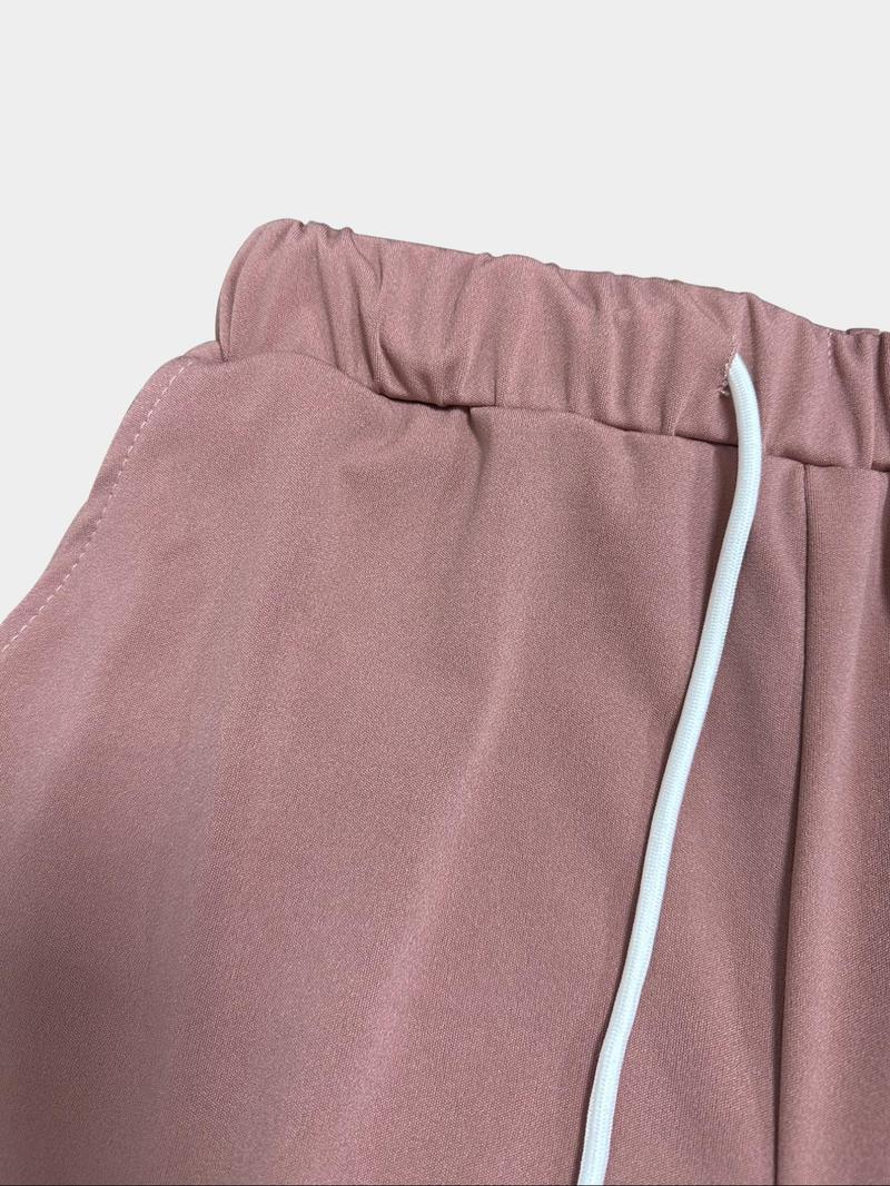 Product Introduction of Women's Solid Lapel Neck Blazer & Drawstring Waist Pants Two-piece Set, Casual Long Sleeve Outerwear & Pocket Trousers for Work Office Business, Co-ord Sets, Dress Suit, Ladies Clothes for All Seasons 5