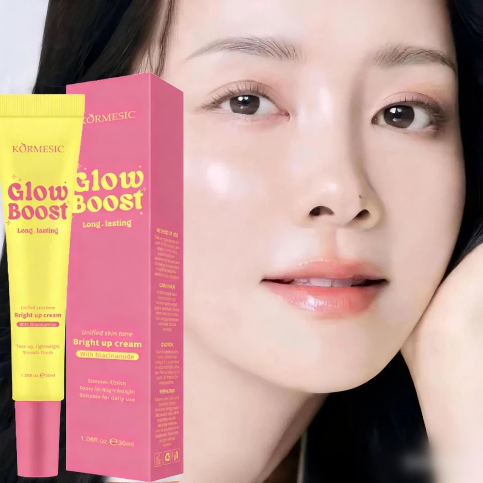 Tone Up Cream With Niacinamide Pemutih Wajah Instan Whitening Cream Mencerahkan Warna Kulit Halus Menutupi Noda Glowing Boost Bright Up Cream Anti-Penuaan Long-Lasting Oil Control Pelembab Wajah Pemutih Day Cream