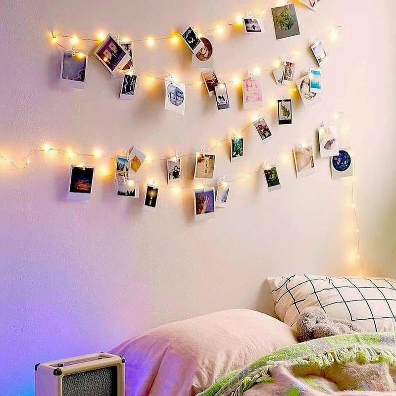 [COMBO TRANG TRÍ] Gồm 1 LED, 20 kẹp. Dây đèn LED fairy lights 3 chế độ nháy sáng, dùng PIN tiện lợi, an toàn. Dây Đèn Led Fairy Light - Đèn Led Đom Đóm - Đèn Led Trang Trí Nhà Cửa. Màu vàng. Kẹp ngẫu nhiên, LED dài 1m-2m-3m. led  chong nuoc