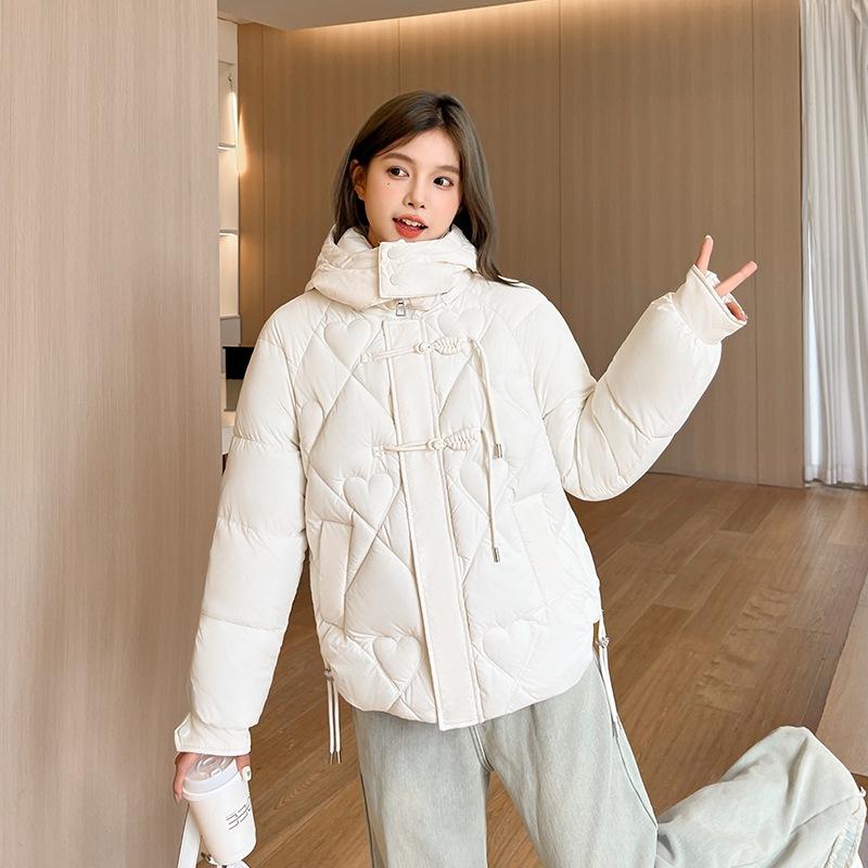 Fashion Short Cotton-Padded Coat for Women Autumn and Winter New 2024 Korean Style Solid Color with Match Cotton Coat Jacket Thickened Padded Jacket Outer Wear 1