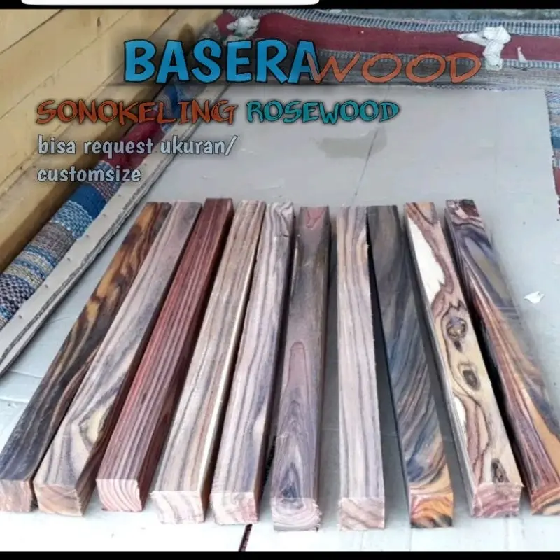 kayu sonokeling 3x3x40 bisa request ukuran