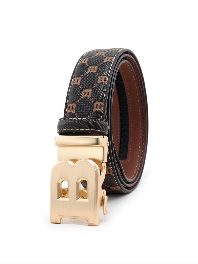 Product Introduction of Men's Fashion B Letter Design Belt, Casual Waistband for Jeans Trousers, Versatile Belt for Party, Daily Clothing Decor, Trendy All-match & Exquisite Belt for Gift 5
