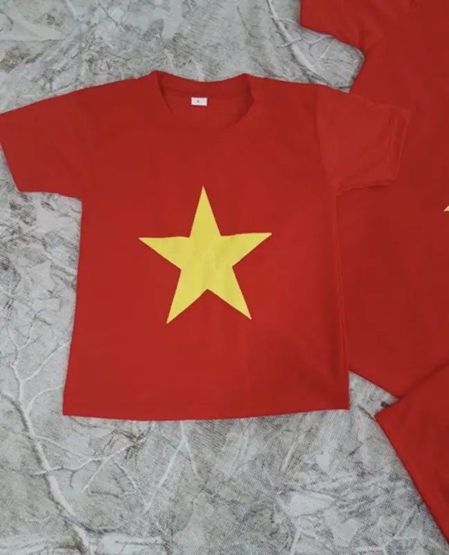 Áo thun cờ đỏ sao vàng VIỆT NAM trẻ em và người lớn cổ tròn tay ngắn hàng xưởng sỉ 5