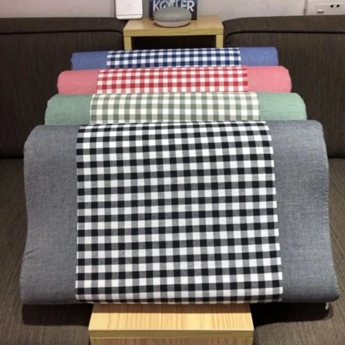 ￼Gối cao su non kích thước 50x30cm ( có sẵn ruột + vỏ gối cotton) Cotton Mềm Đệm đỡ lưng Kháng khuẩn Có thể giặt