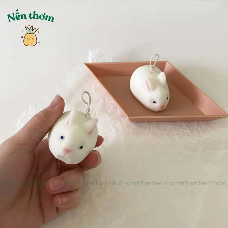 Nến thơm tạo hình con thỏ hương nhài | Tiệm Nến Thơm 1