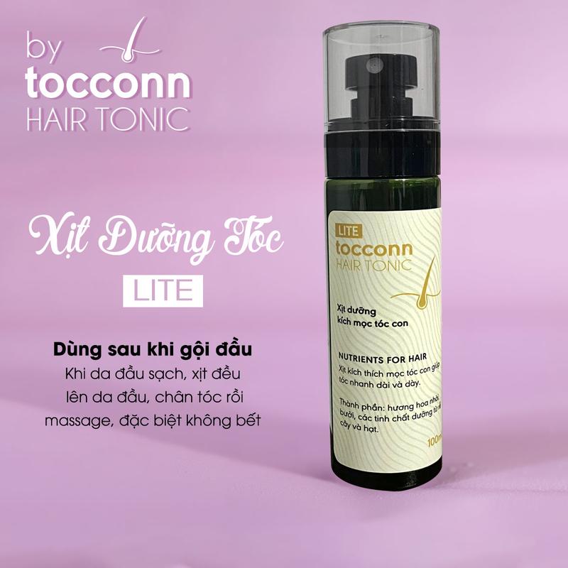 Xịt dưỡng tóc Tocconn LITE 100ml -  Chất dinh dưỡng cho tóc chắc khỏe hỗ trợ kích thích mọc tóc con - Chăm Sóc Tóc chỉ dành cho Nữ
