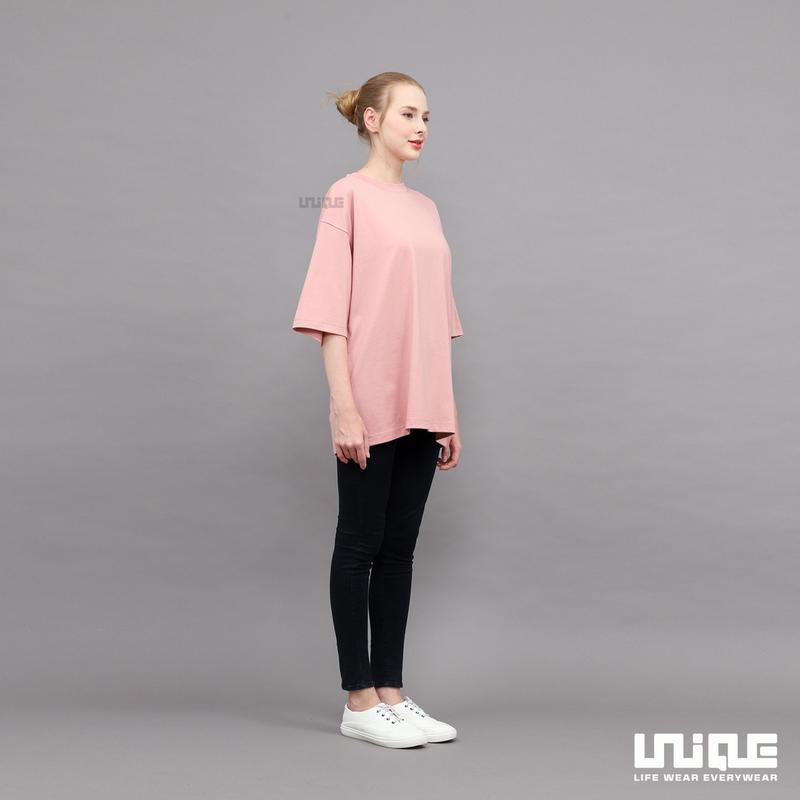 Kaos Oversize Basic Wanita Pink Baby 2