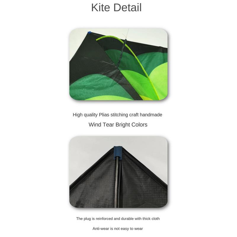 Product Introduction of New Easy Fly 1.6m Large Delta Kite with 100M Kite Line Long Tail Rainbow Kite Ripstop Children Outdoor Toys Kites Family Trips 25