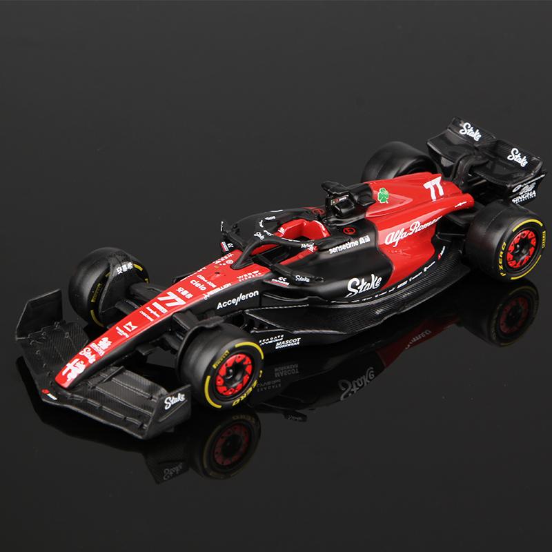 Product Introduction of Bburago 1:43 2023 F1 Model RB19 W14 SF23 C43 A523 AMR23 Racing Alloy Car Toy Red Bull Mercedes Alfa Romeo Apline 43