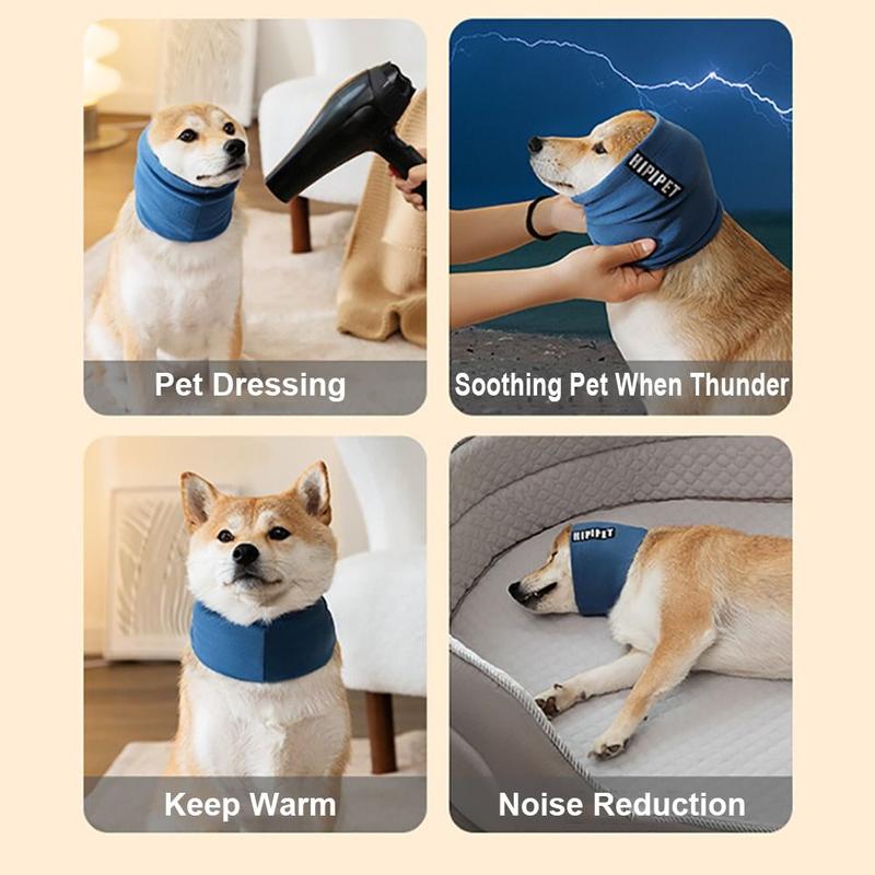 Product Introduction of Small Medium Large Dogs Collar Dog Calming Earmuffs Ear Muff Noise-proof Puppy Scarf Breathable Warm Pet Neck Gaiter 17