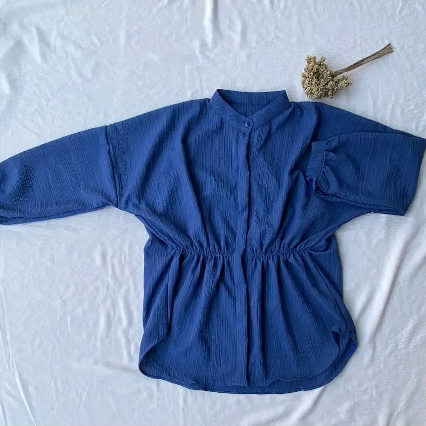 Alesha shirt Lady crush Kemaja Kerut Wanita Baju Atasan