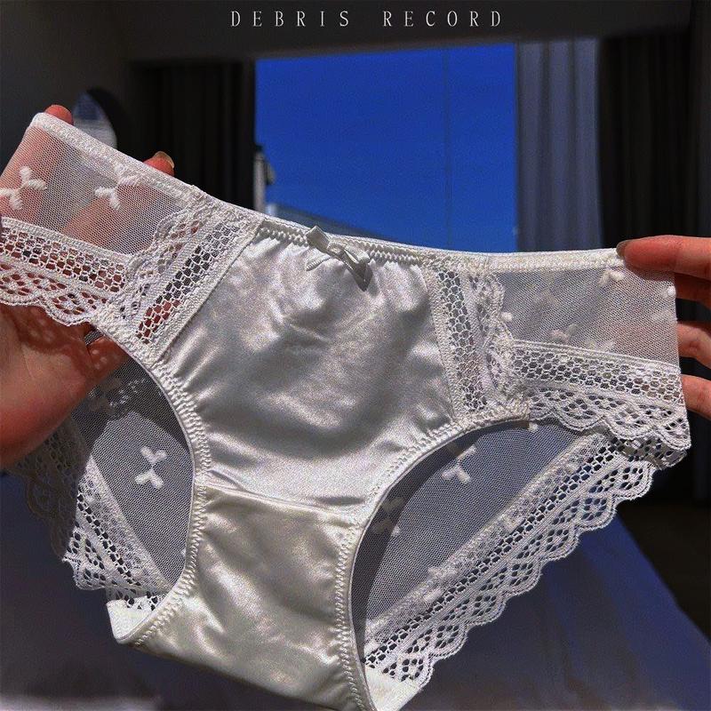 8073_ Sét 5 quần lót nữ Su ren cao cấp, quyến rũ,nhẹ , mát Women Kem Nhung