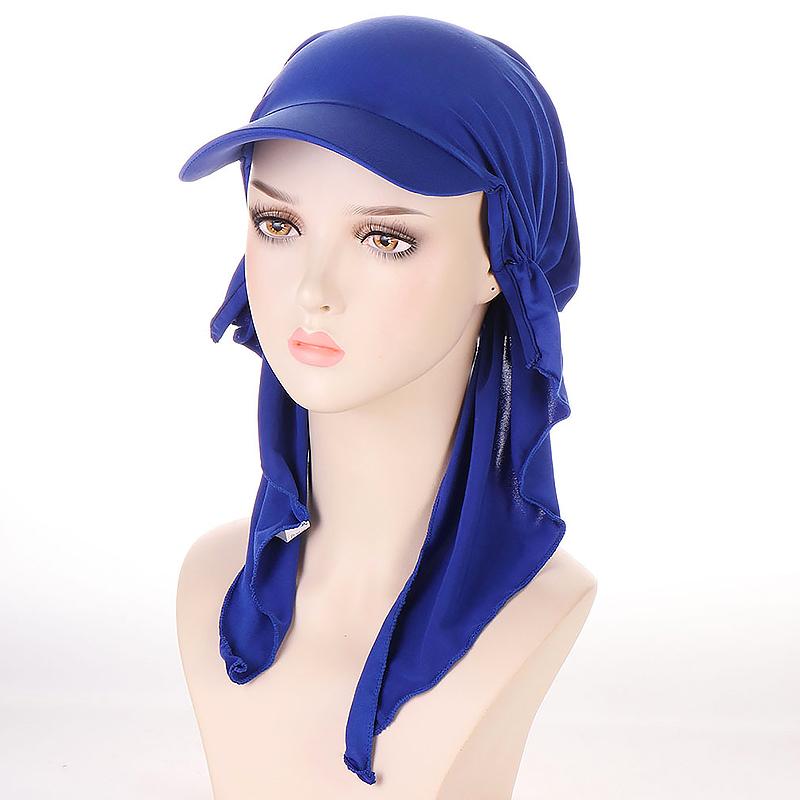 Product Introduction of Women's Cap Solid Color Headscarf Muslim Multicolor Hijab Baseball Cap Classic Turban Hat Fashion Women Outdoor Islamic Instant Hijabs Caps Sun Hats 15