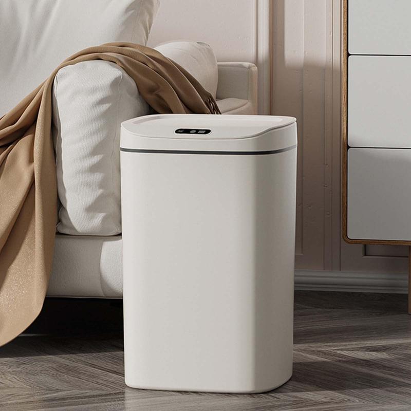 Automatic Trash Can, 1 Count Touchless Trash Bin with Lid, Kitchen Trash Can, Household Waste Bin for Kitchen, Bathroom, Bedroom, Living Room 0