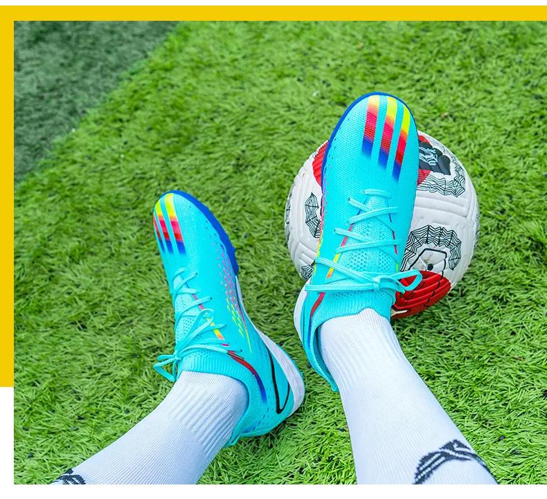 Product Introduction of Soccer shoes for men fashion sneakers football shoes century Cup same new Messi long spike broken nail professional football shoes sport running shoes big size 35-45 40