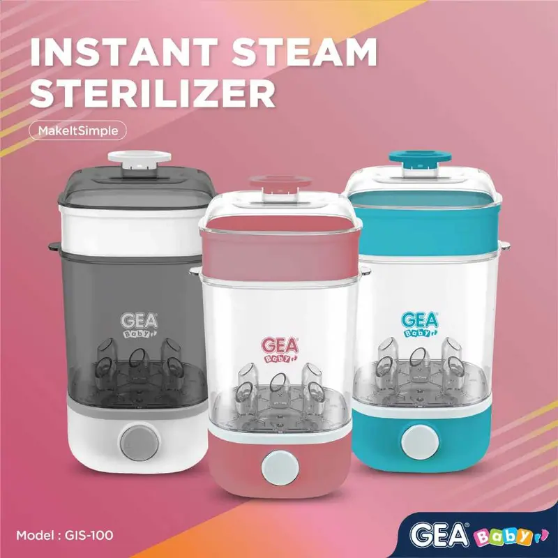 GEA Baby Instant Steam Sterilizer GIS-100|Steril Botol Susu Bayi 0