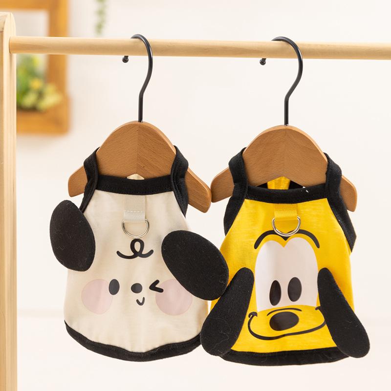 Product Introduction of Quần áo cho chó cưng, mùa xuân và mùa hè, thiết kế đeo chéo hình con chó và mèo dễ thương, thích hợp cho chó Nhỏ và Cỡ Vừa Teddy Bichon, hai chân, quần áo địu bông thỏ 1