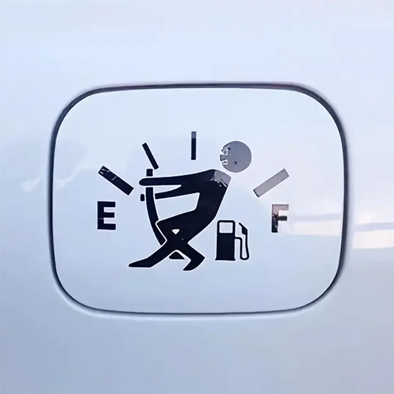 Creative Funny Figure Car Fuel Tank Cover Sticker, Decorative Car Reflective Sticker, Car Exterior Accessories For Car Decoration 3