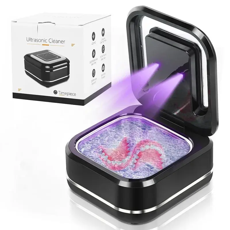 Portable Orthodontic Aligner Clean Machine Mouth Guard Household Dental Denture Retainer Case UV Ultrasonic Teeth Braces Cleaner