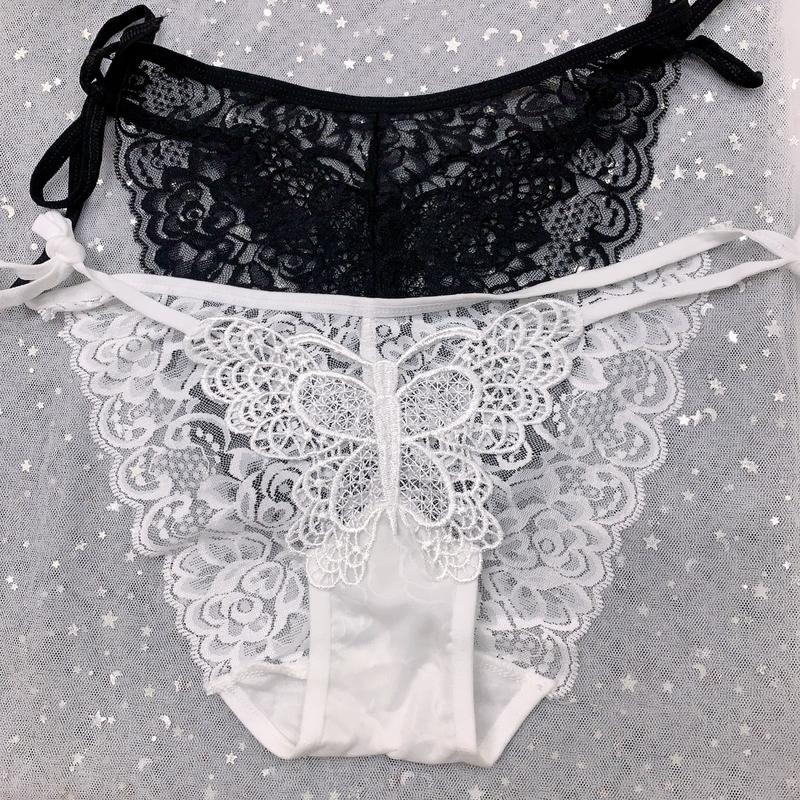 Sét 2 Quần Lót Nữ Ren Hoa Buộc Dây Bên Hông