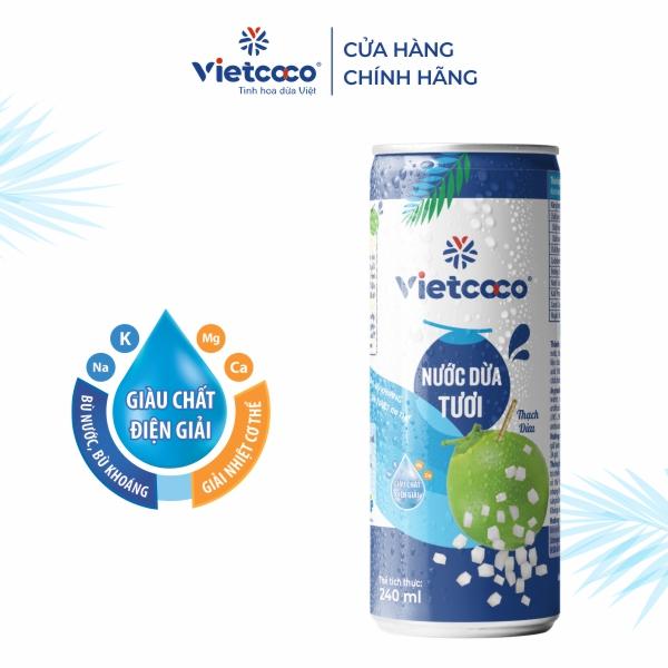 Nước dừa tươi Vietcoco có cơm/ thạch dừa 240ml