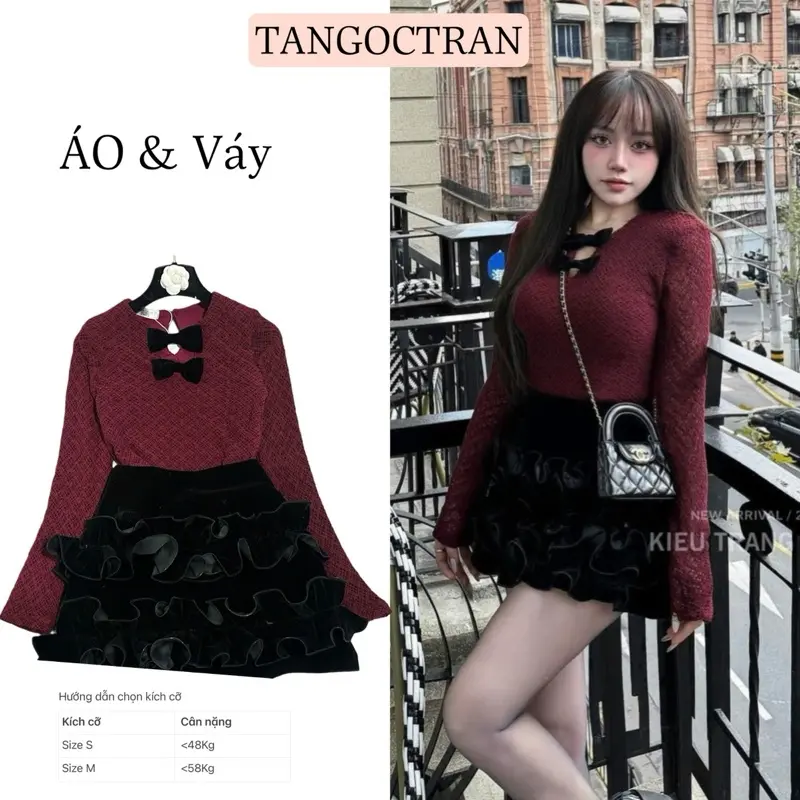 Bộ đồ nữ áo ren chun zic zac 2 lớp kết hợp chân váy bèo xoắn cước TN 175 - Women, Top set  đồ Nhung set  váy set  váy quần  nỉ set  phối set  3 lưới váyngan set  áo sét  váy đỏ trắng sét  lệch set  váy kèm tầng set  áo ngắn áo  đỏ với set  váy Kem Voi