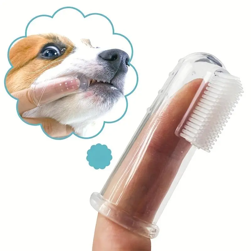 Eco Pet Toothbrush: Silicone Finger, Battery-Free. Gentle & Recyclable. Pet Supplies Essential!