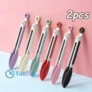 Tongs Food Silikon Anti Lengket / Capitan Makanan Food Grade / Pencapit Kue Dan Gorengan Tahan Panas