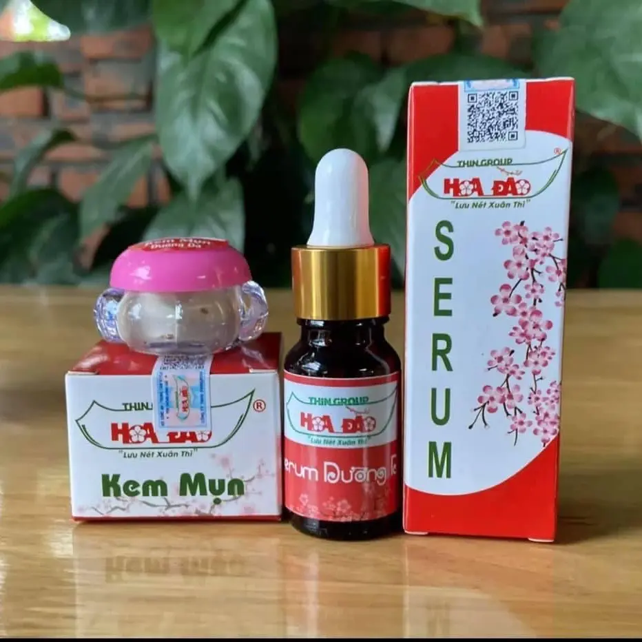 [Combo serrum + kem mụn] Kem mụn Hoa Đào + serrum dưỡng da Hoa Đào THINGROUP