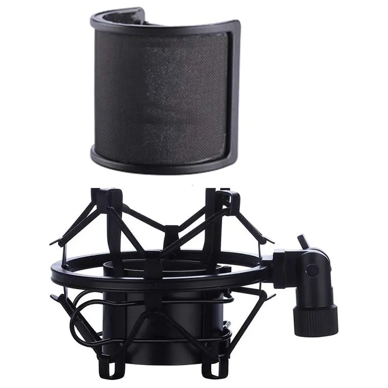 Giá Đỡ Chống Sốc Cho Micrô, Có Bộ Lọc Micrô, Hệ Thống Treo Kính Chắn Gió, Giá Đỡ Chống Sốc, Kẹp Phụ Kiện Kem