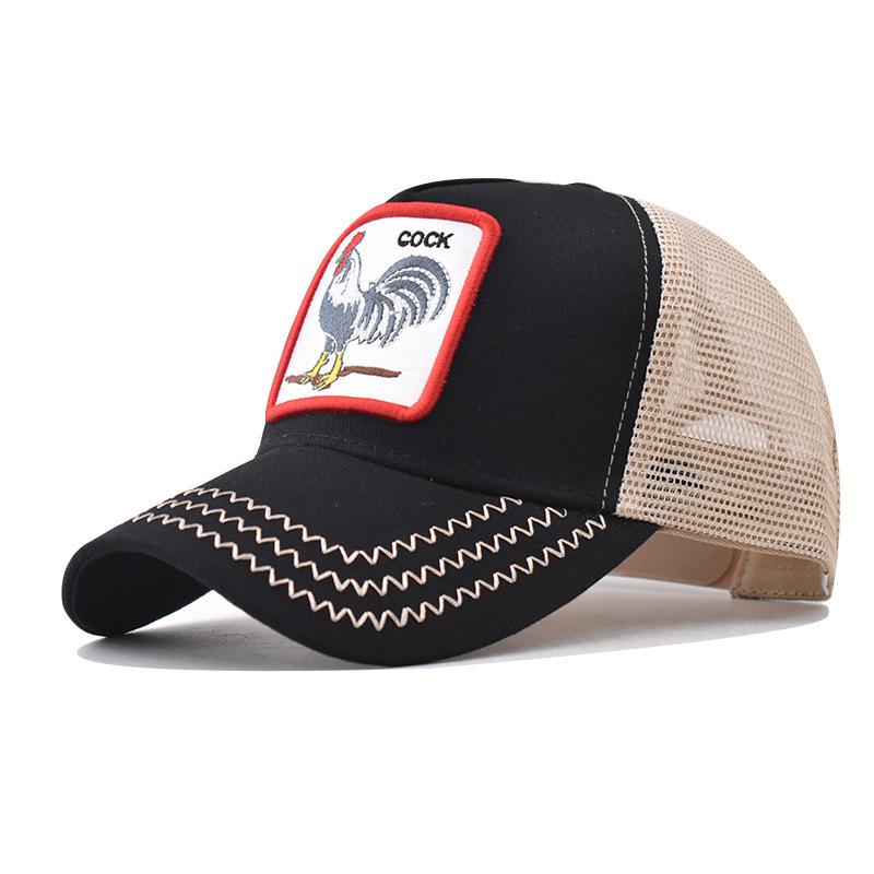 Product Introduction of High Quality Thick Hardened Chicken Animal Mesh Cap Embroidered Baseball Cap Male and Female Personality Peaked Cap 22