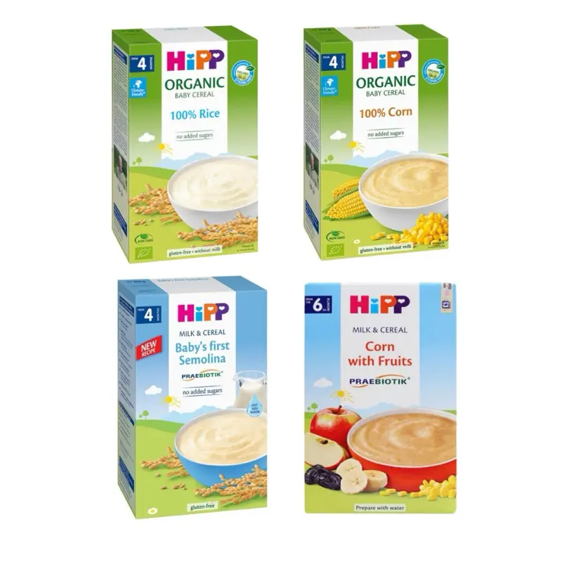 Cháo bột ăn dặm Hipp cho bé từ 4m+ bot and