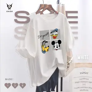 TSHIRT DISNEY KATUN / LENGAN PENDEK WANITA Baju Combed Kaos Melar