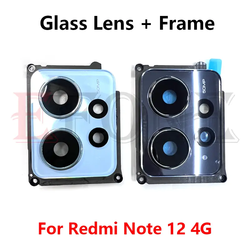 Bộ phận sửa chữa khung nắp ống kính kính máy ảnh phía sau, dành cho Redmi Note 12 4G