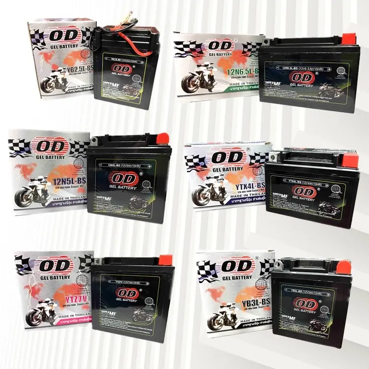 OD Gel Battery (Made in Thailand)YB3L YTX4L YTX5L 12N5L 12N6.5L 12N7BL Accessory Smartphone Multicolor