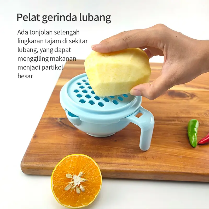HARCOO ONLINE - Alat Pembuat Mpasi Makanan Maker Bayi Mangkok Bayi Untuk Menghaluskan Menumbuk 10in1 BPA Free 7