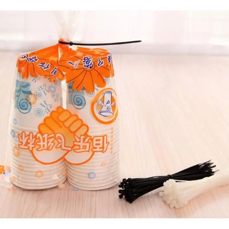 Gói 100 Dây Rút Nhựa Lạt Khóa Siêu Chắc, Cỡ 10cm-30cm, Màu Trắng/Đen 4