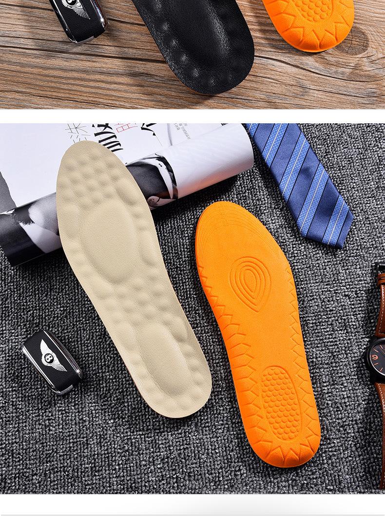 Product Introduction of Genuine Leather Insoles for Men and Women, Breathable, Sweat-Absorbent, Antibacterial, Odor-Resistant, Thickened, High Elasticity, Shock-Absorbing, Ultra-Soft, Comfortable, Full Cushion 10