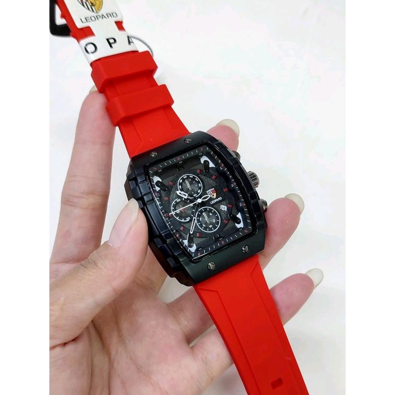 JAM TANGAN PRIA LEOPARD6842 RUBBER 100% ORIGINAL 3