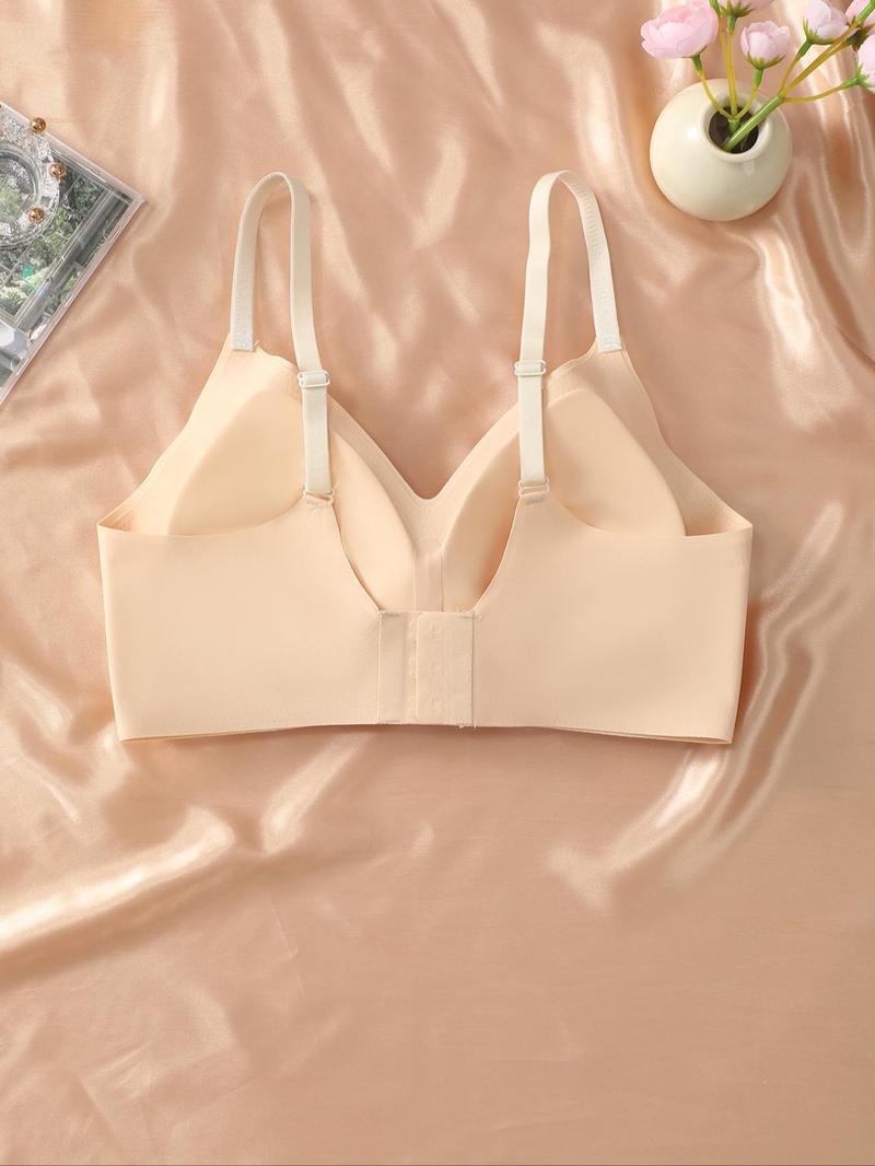 Product Introduction of Women's Colorblock Print Wireless Push Up Bra, Adjustable Strap Lingerie Top, Soft Comfortable Breathable Lingerie for Daily Wear 7