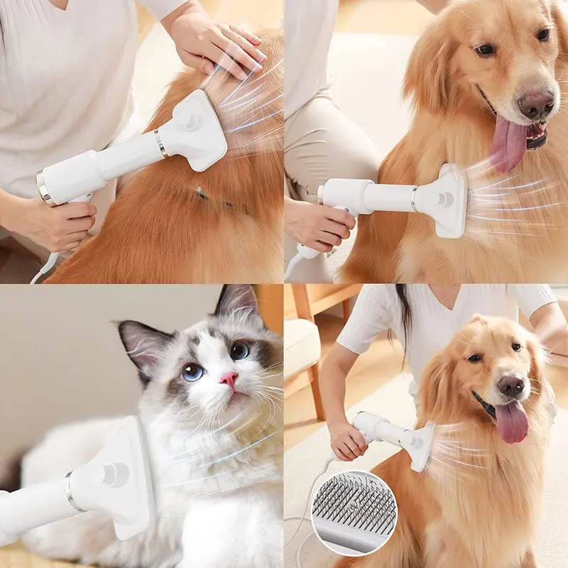 Pet Blower Hair Dryer Kucing Pengering Bulu Kucing Sisir Dan Blower 3 In 1 Grooming Hewan 8