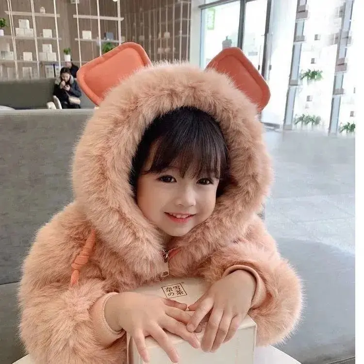 Áo Khoác Bé Gái, Mùa Thu Và Mùa Đông, Hàng Mới Về 2024, Bé Gái Nhỏ Lót Lông Cừu, Dày Và Ấm Áp, Quần Áo Mùa Đông, Áo Len Lông Mùa Đông Cho Trẻ Em, Hợp Xu hướng áo  khoác Cho Bé 4